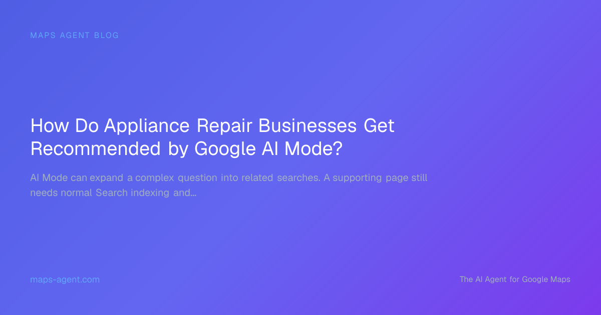 Appliance repair AI readiness workflow across services and coverage