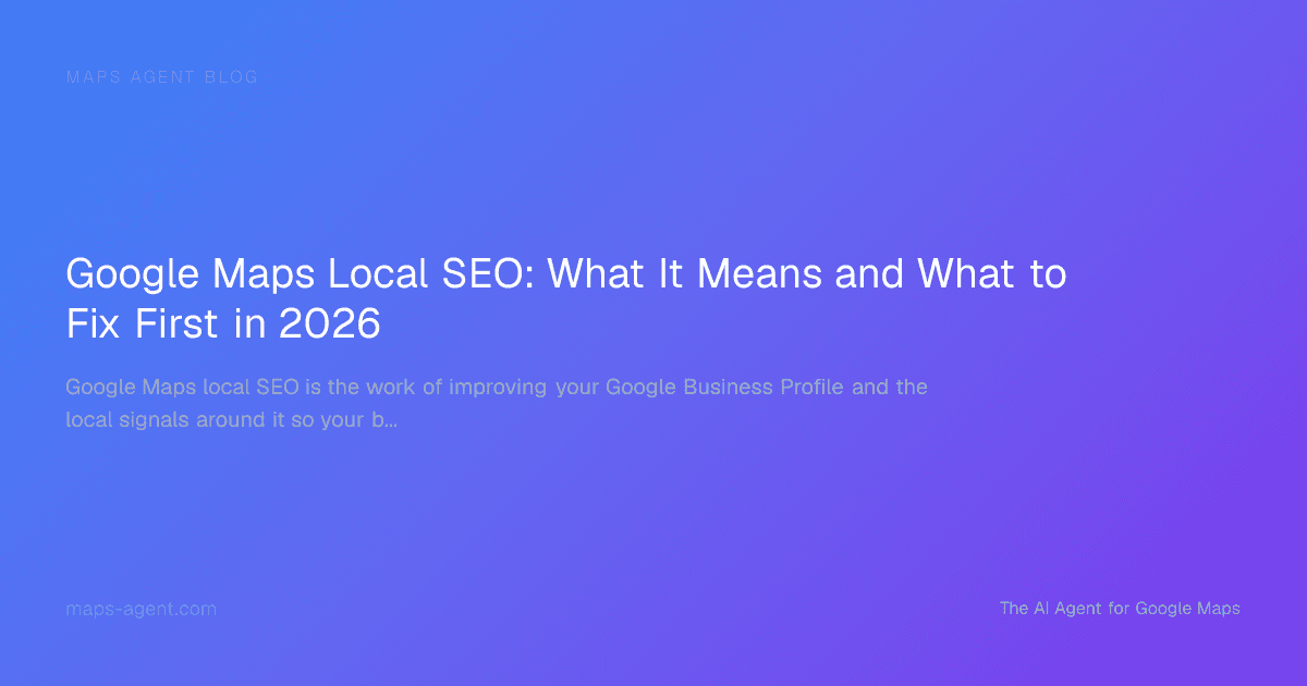 Diagram of Google Maps local SEO inputs and measurement