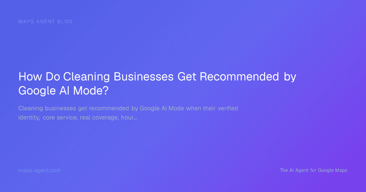 Cleaning business operator reviewing local search visibility on a laptop