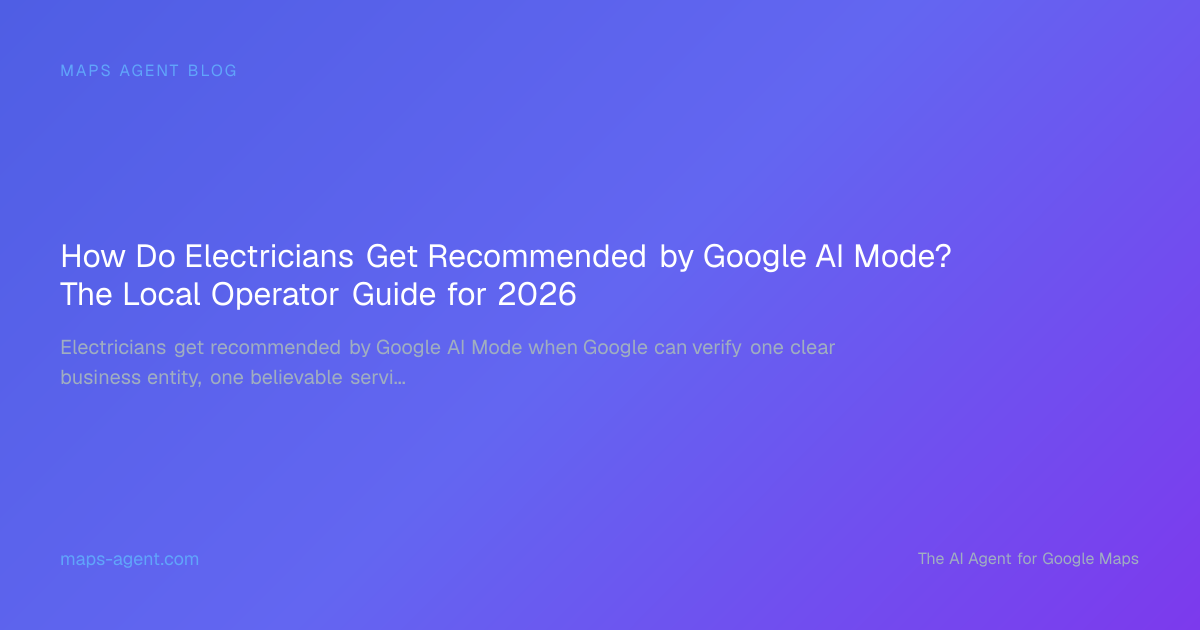 Electrician operator checklist for Google AI Mode visibility