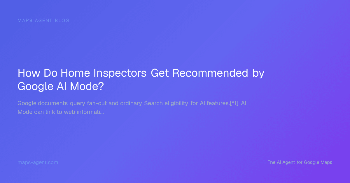 Home inspector AI readiness workflow with services, coverage, evidence, and testing