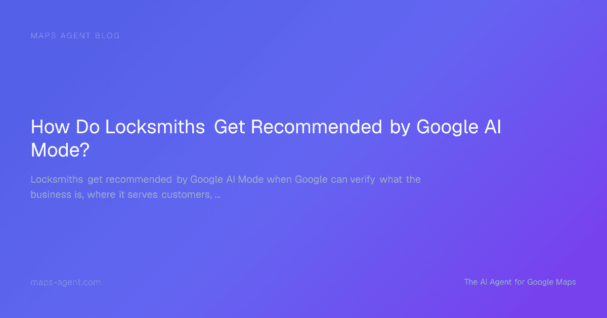 Locksmith service signals connecting across an AI search map