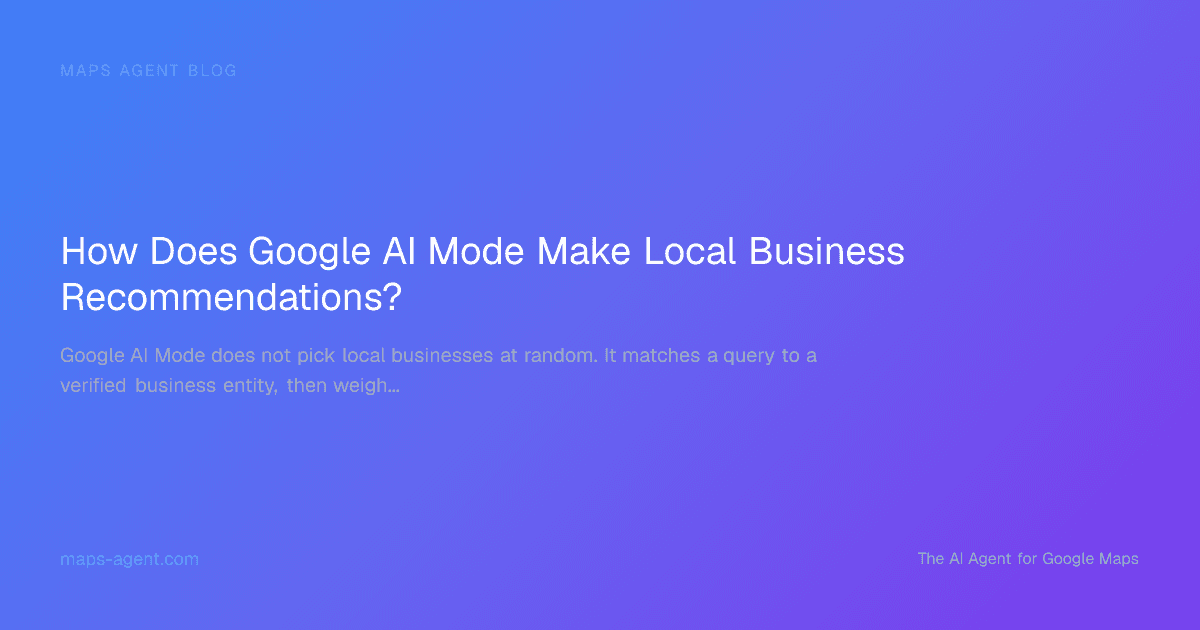 Diagram showing AI Mode signals, reviews, citations, and local visibility metrics