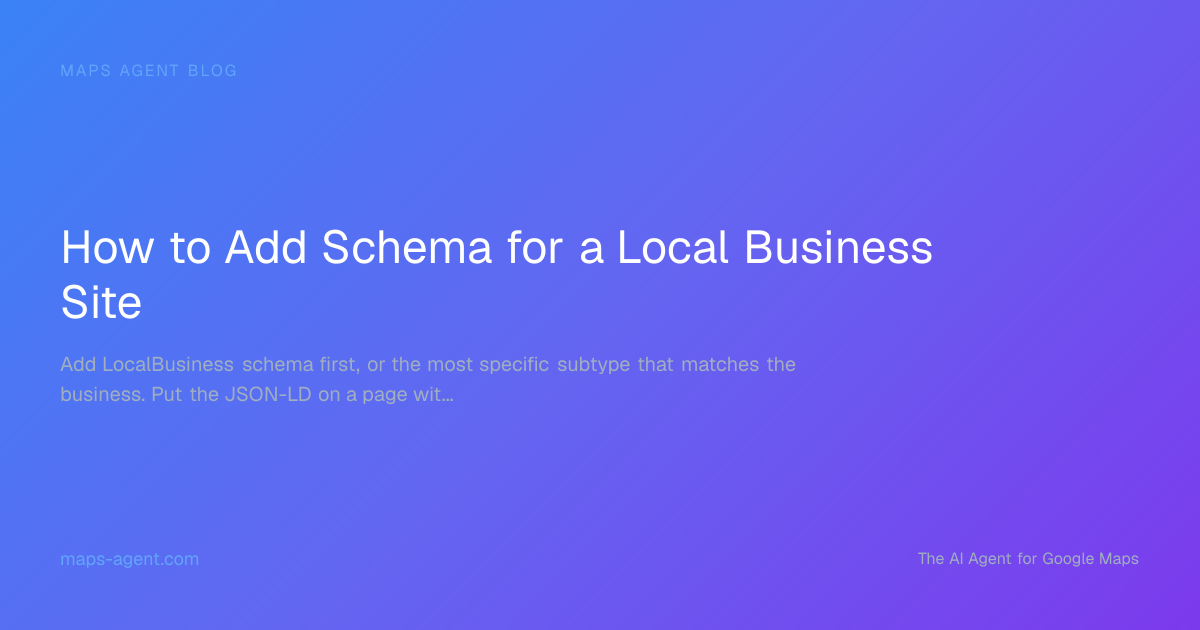 Local business owner reviewing schema markup on a website