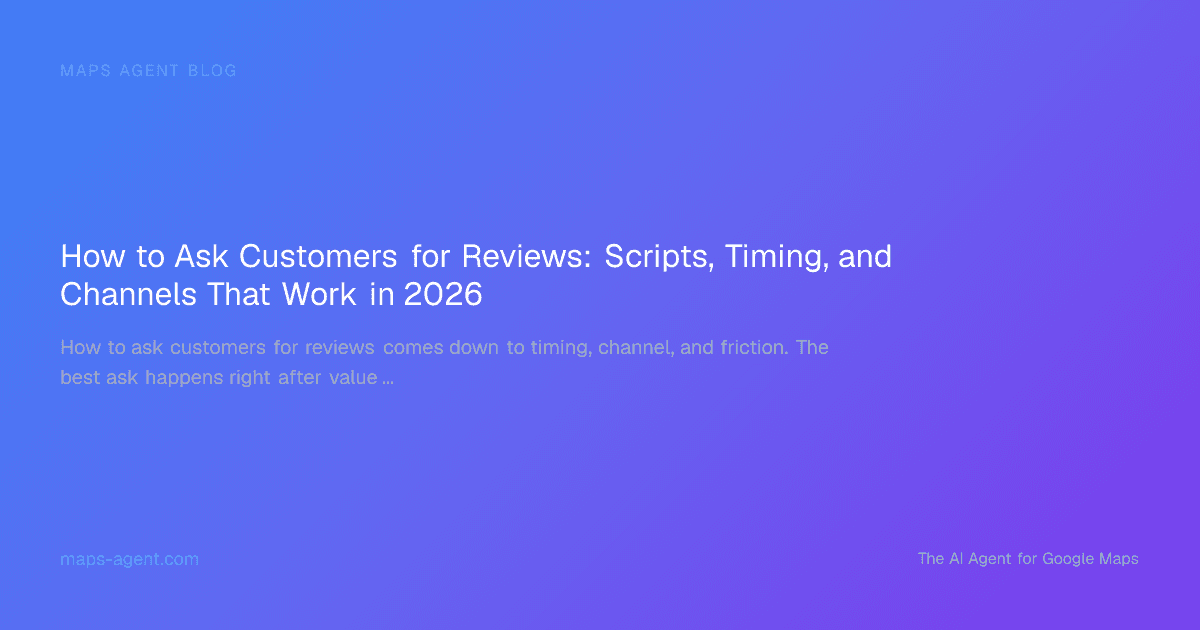 Review request workflow with timing, QR code, and message prompts