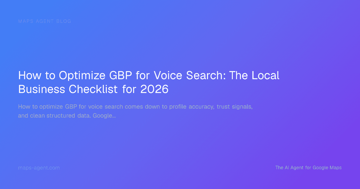 Diagram of GBP fields, reviews, and schema for voice search
