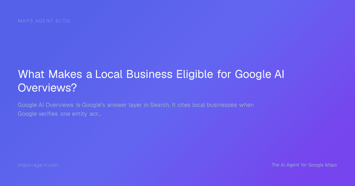 Local business owner reviewing AI search eligibility signals