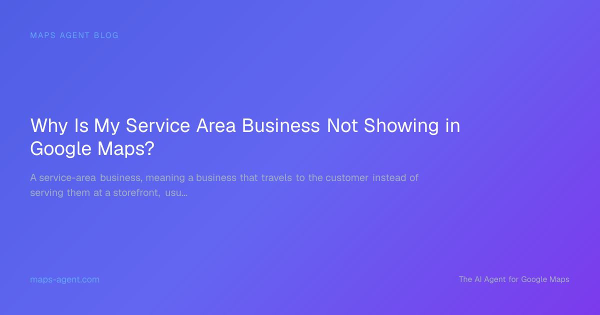 Flowchart of profile, service areas, reviews, and map visibility